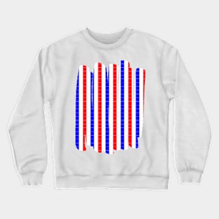 US flag colored lines Crewneck Sweatshirt